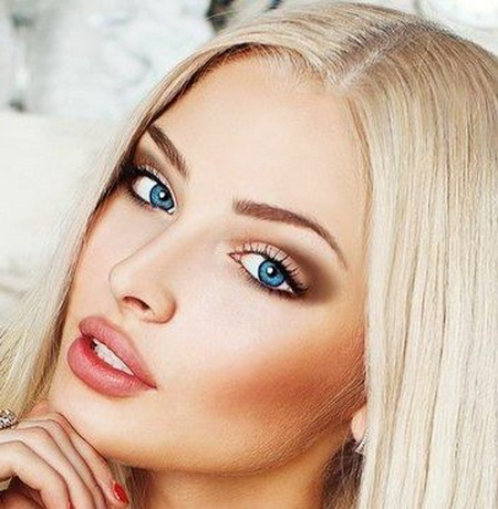 Макияж для блондинки с серо-голубыми глазами фото Макияж для блондинки с серо-голубыми глазами фото