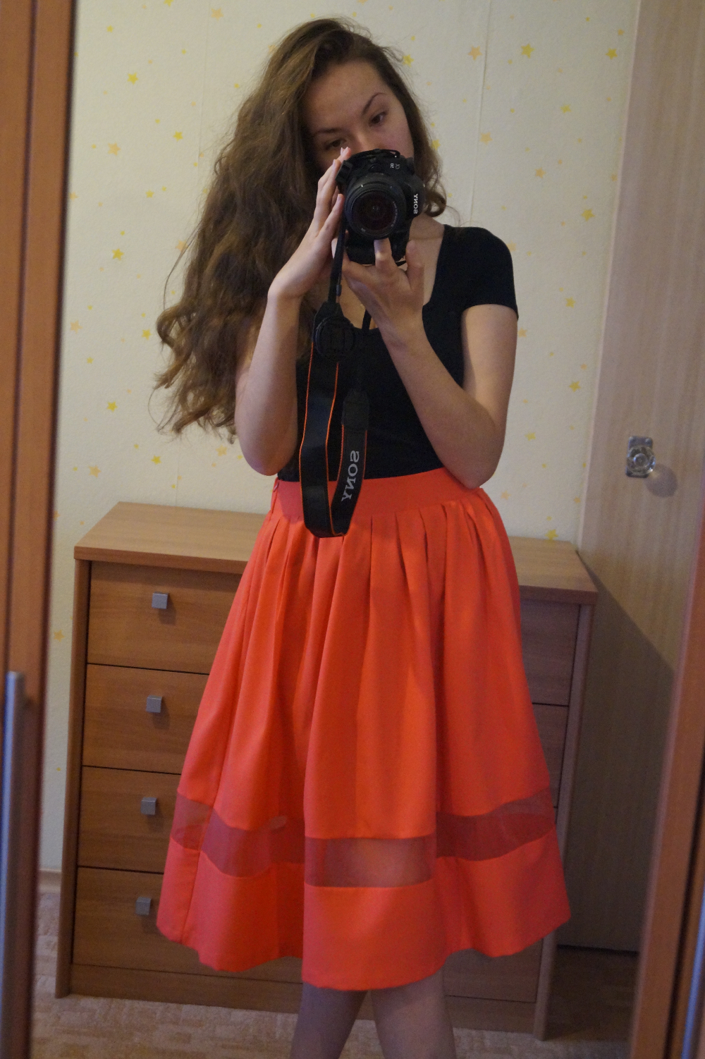 2014 summer female  skirt  women knee length  skirt pleated skirt
